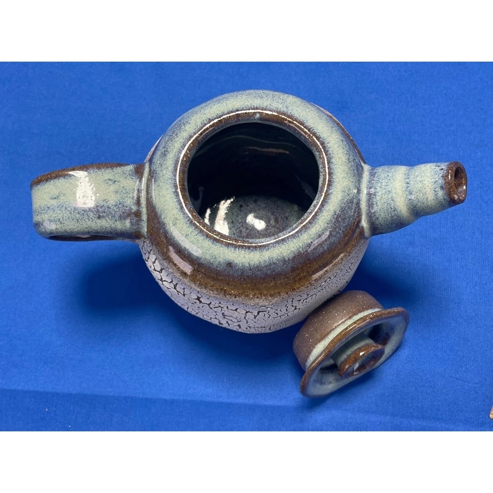 Hagi Yaki Studio Pottery Signed Japanese Tea Set Kairagi Glaze Teapot - Picture 5 of 14